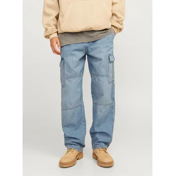 Pánské džíny pánské rifle JACK & JONES - BLUE DENIM - 31W L (W31 L34) (Jack & Jones Eddie Wide Leg Jeans Mens)