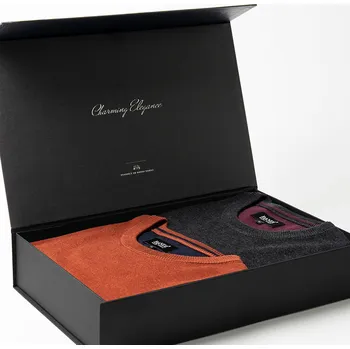 Pánský svetr Set pánských svetrů AUGUSTIO Antracit a Siena, 2 ks v dárkovém boxu