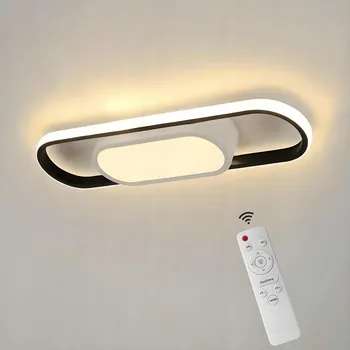 LED Stropní Svítidlo Černé Plafon Bílé Moderní Stmívatelné + Dálkové Ovládání 40W
