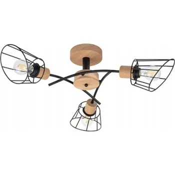 Linra Stropní Svítidlo 3xE27 Max.40W Dub Olejovaný/Černý Kov