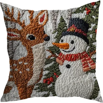 Vánoční dekorace POVLEČENÍ NA DEKORAČNÍ POLŠTÁŘEK VÁNOČNÍ 40X40 VÁNOCE OZDOBNÉ