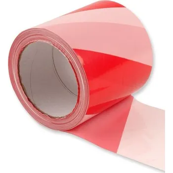 Lepicí páska VÝSTRAŽNÁ PÁSKA 200M ČERVENO-BÍLÁ