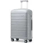 Konofactory Stříbrný prémiový cestovní kufr "Lines" - M (35l) 228234480