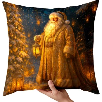 Povlak na dekorativní polštářek Vánoční povlak na polštář s motivem Vánoc, dekorativní 40x40 cm