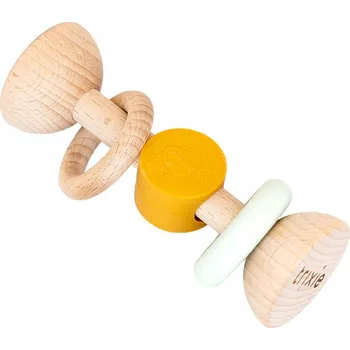 Dřevěné silikonové chrastítko - Lev