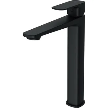 Vodovodní baterie CERSANIT 3D Baterie Cersanit Larga umyvadlová stojánková vysoká, s příslušenstvím, bez výpusti, černá, S951-391 S951-391