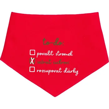 Obleček pro psa Vánoční šátek Pawsome gang "Neplechy", červený Velikost: L