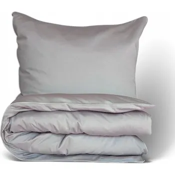 Povlečení Povlečení saténové jednobarevné s bizou 200x220 gold line 42 světle šedá