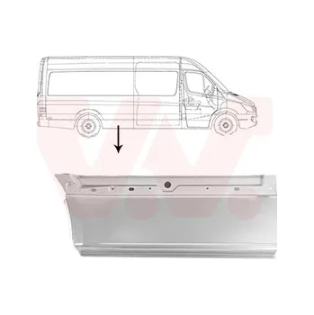 Blatník karosérie Boční stěna VAN WEZEL 2982142