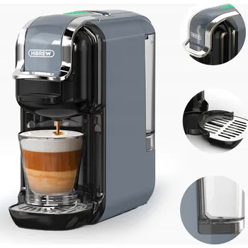 Kávovar Kapslový kávovar HiBREW H2B-GR 20 barů šedý