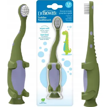 Elektrický zubní kartáček Dr.Brown´s Zubní kartáček Zelený dinosaurus (HG088)