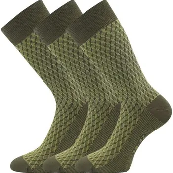 Pánské ponožky Ponožky pánské společenské Lonka ŽERYK khaki (3 páry) Velikost: 39-42 (26-28)