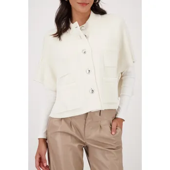 Dámská mikina Svetr Monari 8958 krémový propínací oversize Velikost: 34