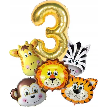 Balónek Sada balónků SAFARI Lev ZOO 3. narozeniny