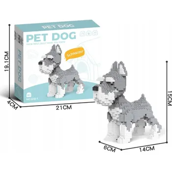 ostatní stavebnice Sada kostek 800dílů Šnaucer