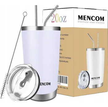 Termohrnek IZOLOVANÝ TERMO HRNEK 600ML NEREZOVÁ OCEL S VÍČKEM A BRČKEM