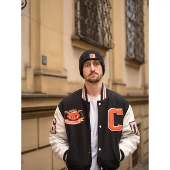 Čepice Doke Merino háčkovaná čepice Luke black pro muže