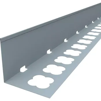 Terasový ukončovací profil L (2000x90) (šedá RAL 7001) (Terasová lišta z hliníkového plechu | tloušťka 1,0 mm | délka 2000 mm | čelní výška 90 mm | šedá RAL 7001)