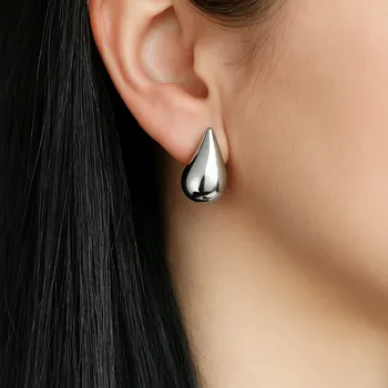 Náušnice Náušnice Kapky elegance 2 cm z nerezové oceli č. 1563