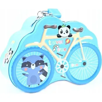 Pokladnička Kasička kovová se zámkem - Kolo (různé barvy)