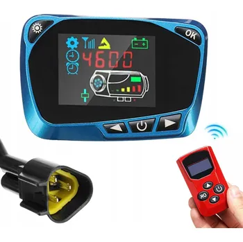 Ventilátor topení a klimatizace ŘÍDICÍ JEDNOTKA LCD DISPLEJE MONITORU 12V/24V + DÁLKOVÉ OVLÁDÁNÍ PRO OLEJOVÉ TOPENÍ