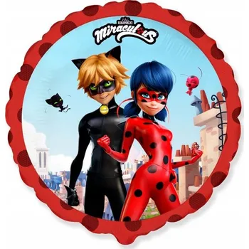 Balónek Fóliový balónek Flexmetal Kouzelná Beruška a Černý kocour 18"