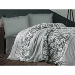 Darymex Saténové povlečení 160x200 Alura 2 květiny šedá bílá Exclusive 220424838