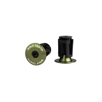 Řídítka Zátky řidítek WOLF TOOTH BARPLUG aluminium olive