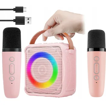 BEZDRÁTOVÝ MIKROFONNÍ REPRODUKTOROVÝ SET PRO KARAOKE NA DOMÁCÍ PÁRTY USB
