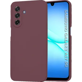 Pouzdro na mobilní telefon Techsuit SoftFlex pro Samsung Galaxy A17 5G / A17 4G švestkově červená