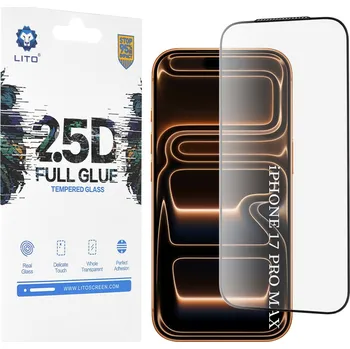 Lito 2.5D FullGlue sklo pro iPhone 17 Pro Max černé