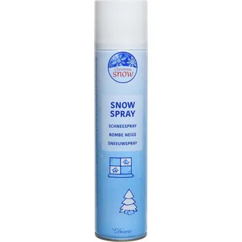 Vánoční dekorace Umělý sníh ve spreji na vánoční stromek, na šablony, 400 ml bílá