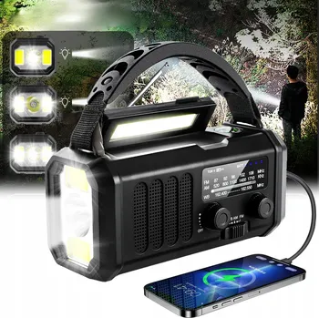 IP kamera PŘENOSNÉ SOLÁRNÍ RÁDIO S KLIKOU, ALARMEM, DYNAMEM, NOUZOVOU SVÍTILNOU A VYSOKÝM VÝKONEM