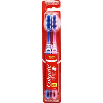 Zubní kartáček COLGATE ZUBNÍ KARTÁČEK DOUBLE ACTION MEDIUM 2KS