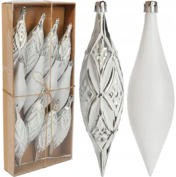 Vánoční dekorace OZDOBY VÁNOČNÍ BAŇKY NA VÁNOČNÍ STROMEK NEROZBITNÉ 12 ks. SADA OZDOB V TVARU Rampouchů NA VÁNOČNÍ SVÁTKY