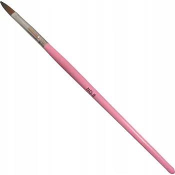 Umělecký štětec ŠTĚTEC dřevěný na Akryl #8 Kočičí Jazyk RŮŽOVÝ