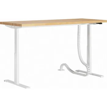 Psací stůl Psací stůl s nastavitelnou výškou a dřevěnou deskou 140 cm x 70 cm - Bílá , 180x70 cm