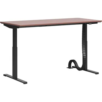 Psací stůl Výškově nastavitelný elektrický firemní stůl - Cihlová