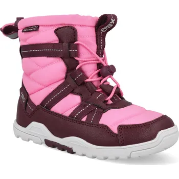 Dívčí zimní obuv Barefoot dětské sněhule Xero shoes - Alpine Pull-on Youth Pink/Fig růžové Velikost: 36