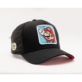 Kšiltovka Kšiltovka Capslab Trucker - Nintendo - Super Mario - Black / Sky Blue
