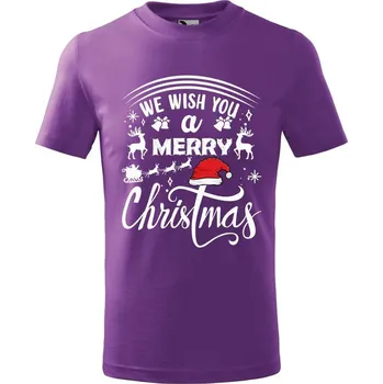 Chlapecké oblečení DOBRÝ TRIKO Dětské tričko We wish you Velikost: 134/8 let, Barva: Fialová