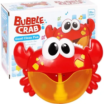 Hračka pro nejmenší KRAB NA VÝROBU PĚNY DO VANY Strojek na Bublinky do koupele MELODIE