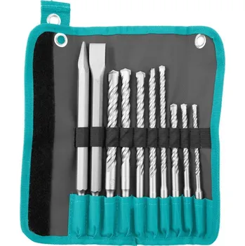 Dílna TOTAL Vrtáky a sekáče 10ks TACSD19101