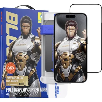 Blueo 3D ochranné sklo s aplikátorem pro iPhone 16 Pro 17 17 Pro černé