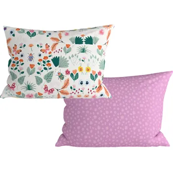 Povlak na dekorativní polštářek Sada 2 ks dekoračních povlaků na polštář LUNETTA 40x60 cm, růžová