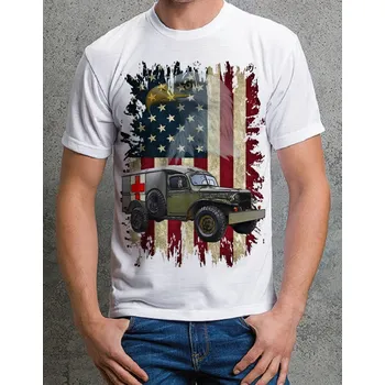 Pánské tričko Dětské vojenské tričko Dodge WC 54 1942 vel. 128