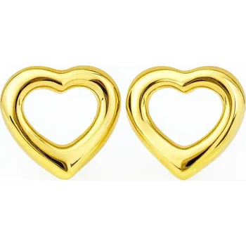 Náušnice Flamenco Mystique Náušnice z nerezové oceli pokovené 14k zlatem, puzetové zapínání KST3435