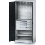 Alfa 3 Dílenská skříň MECHANIC, 1950x920x500 mm, 2 police, 4 zásuvky antracitové dveře 104000141