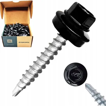 Vrták Samořezné šrouby farmářské 4,8x20 mm, černé RAL9005, 250 ks