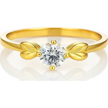 Prsten Flamenco Mystique Pozlacený prsten z chirurgické oceli, pozlacený PST954, velikost prstenu: US7 EU14 Velikost prstenu: US7 EU14